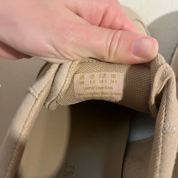 J. McLaughlin Agathe Suede Sneakers in Neutral- size 8 - Picture 7 of 7